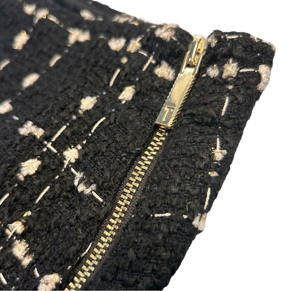 Ted Baker Chele Metallic Bouclé Tweed Women's Mini Skirt Black Size 5  (US 12) - Picture 7 of 13